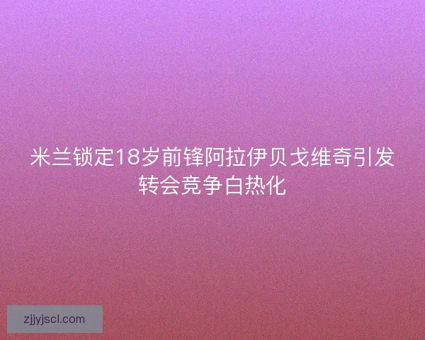 米兰锁定18岁前锋阿拉伊贝戈维奇引发转会竞争白热化